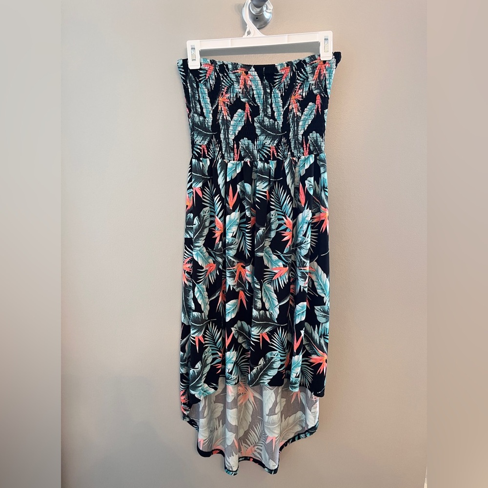 Ardene Tropical Print Strapless Dress